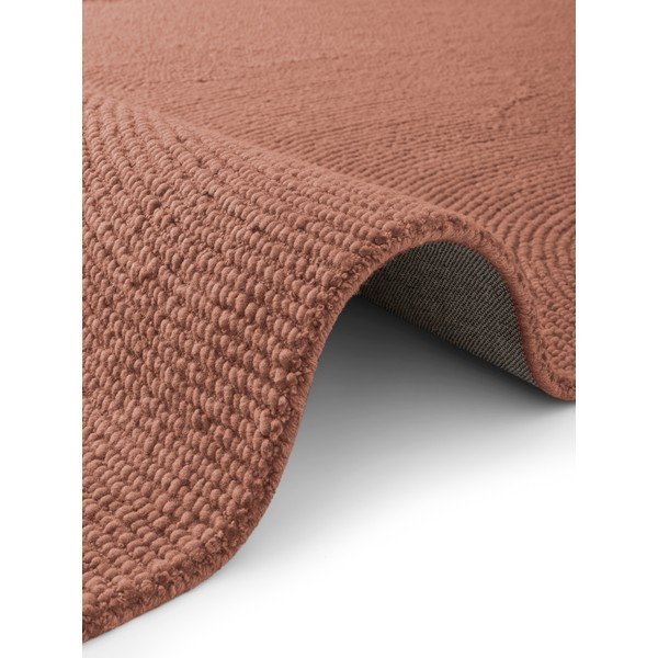 Passatoia color terracotta in lana tessuta a mano 80x300 cm Calmio – Hanse Home-image-3
