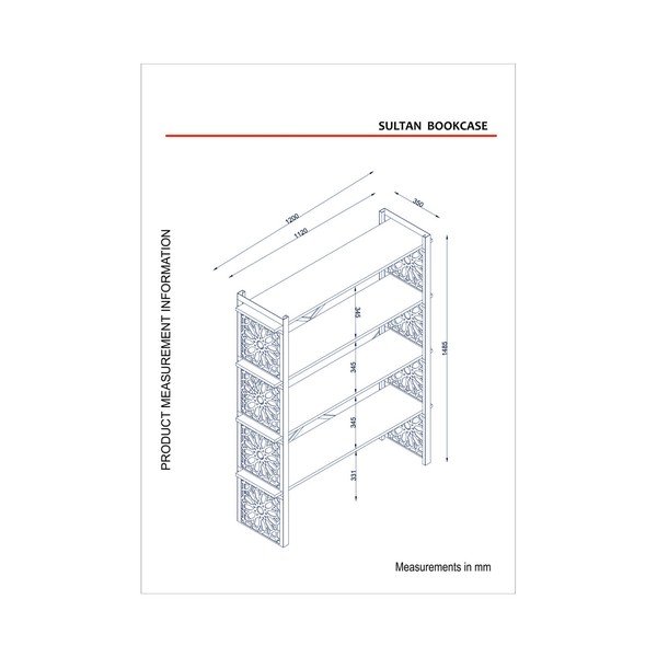 Scaffale in legno di noce Sultan - Furny Home-image-2