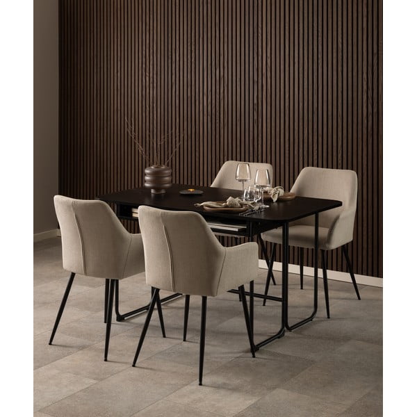 Set di sedie da pranzo beige in imbottito con braccioli 2 pz Lizzy – Actona-image-1