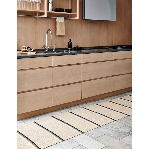 Passatoia da interno/esterno beige 70x180 cm Olle Mud Beige – Pappelina-image-1