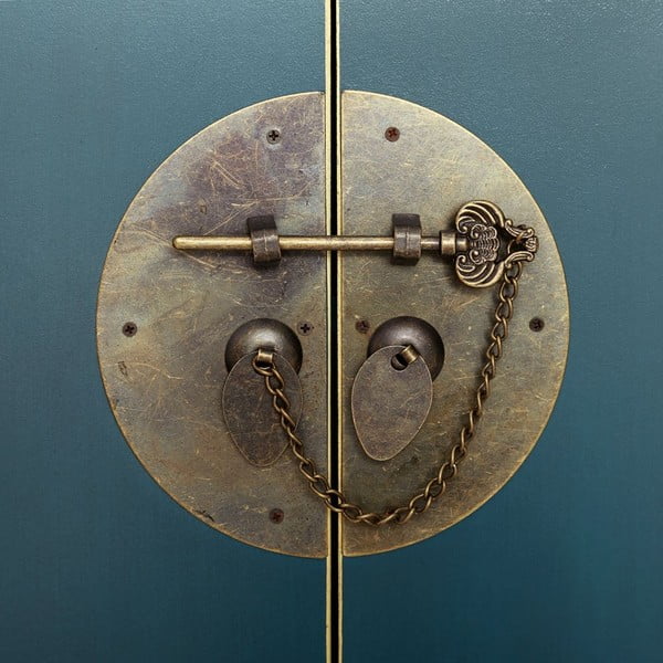 Mobiletto blu 63x131 cm Oriente - Ixia-image-3