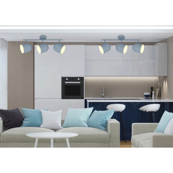 Lampada da soffitto azzurra con paralume in metallo 55x10 cm Azuro - Candellux Lighting-image-1