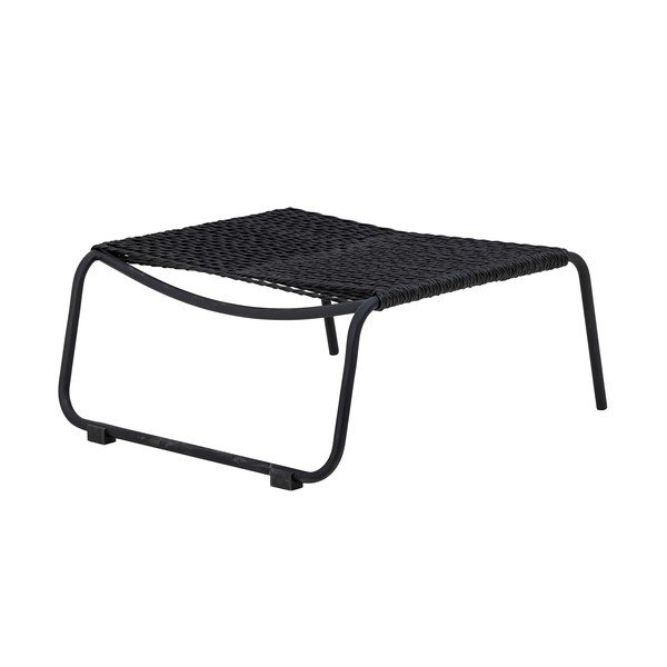 Lettino da giardino nero con poggiapiedi Boel - Bloomingville-image-3