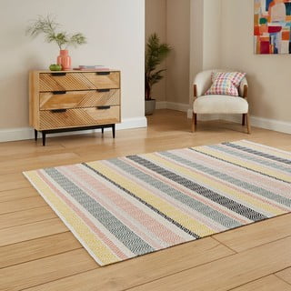Tappeto in cotone tessuto a mano 80x150 cm Cascade Pastel Multi – Think Rugs