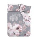 Set copripiumino e federa rosa e grigio per letto matrimoniale e per letto esteso 230x220 cm Dramatic Floral – Catherine Lansfield