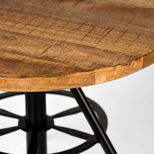 Tavolino con piano in legno di mango , ⌀ 60 cm Solid - LABEL51-image-1