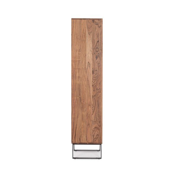 Cantinetta di colore naturale in acacia massiccia 45x180x40 cm Isar – Bizzotto-image-3