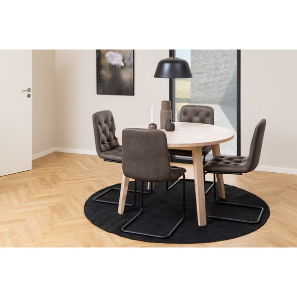 Tavolo da pranzo rotondo pieghevole con piano in rovere ø 120 cm A-Line - Actona-image-1