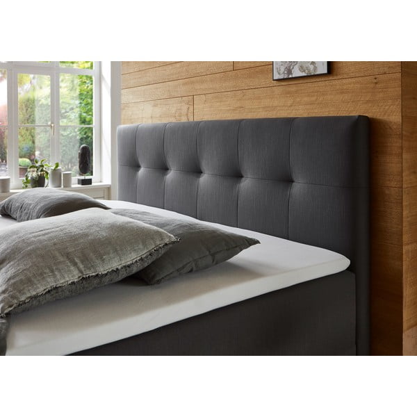 Letto boxspring grigio scuro con contenitore 180x200 cm Catania - Meise Möbel-image-1