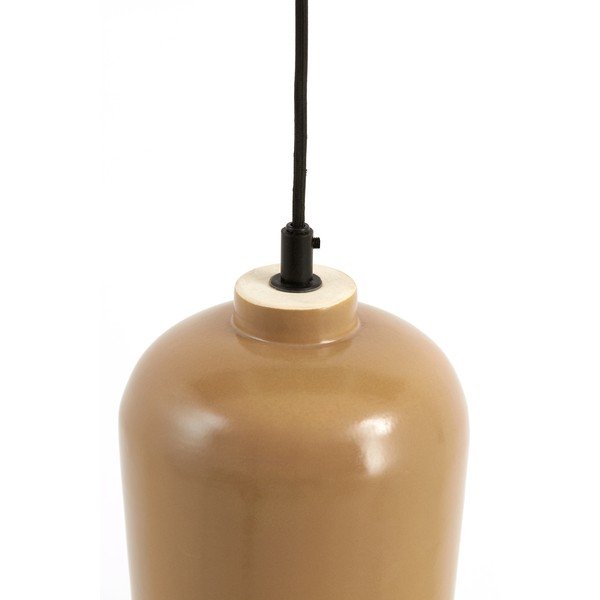 Lampada da soffitto marrone con paralume in ceramica ø 18 cm Dena - Light & Living-image-2