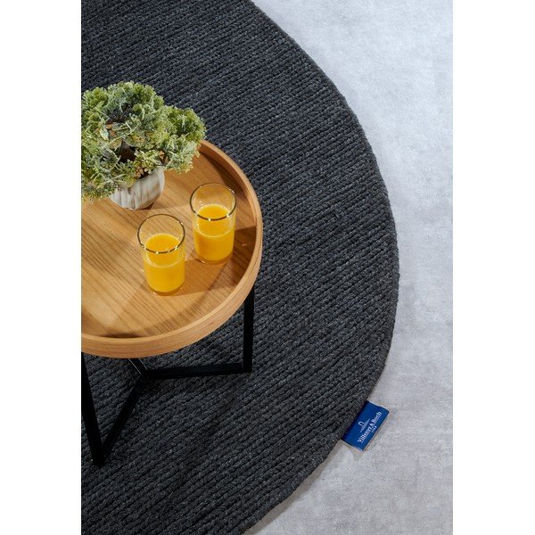 Tappeto grigio scuro in lana tessuto a mano 160x230 cm Francois - Villeroy&Boch-image-2