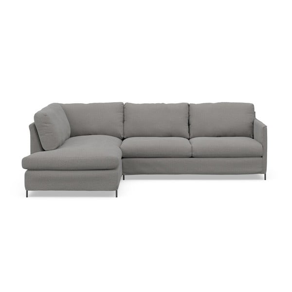 Divano angolare variabile grigio Petito - Furninova-image-1