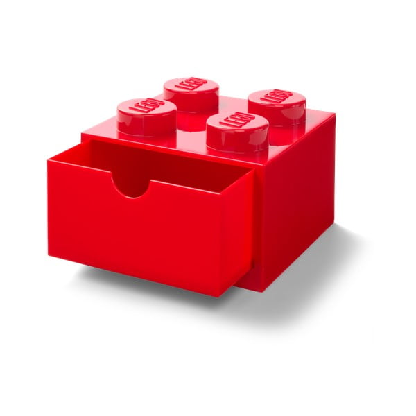 Scatola da tavolo rossa con cassetto , 15 x 16 cm - LEGO®