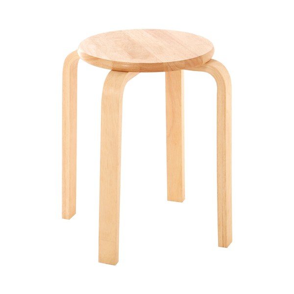 Sgabello di colore naturale in legno di cauciù massiccio Heva – Premier Housewares