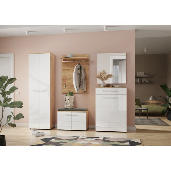 Scarpiera bianca naturale in rovere Aledo - Germania-image-3