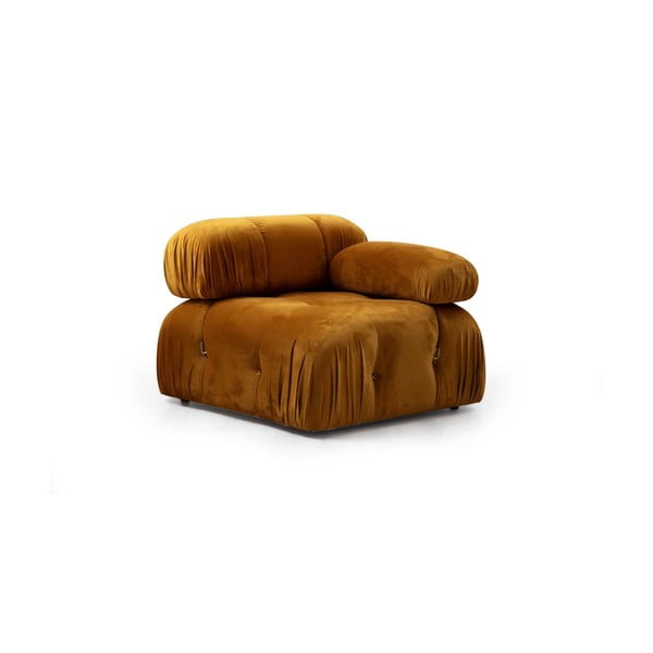 Modulo divano in velluto color senape (angolo destro) Bubble - Artie