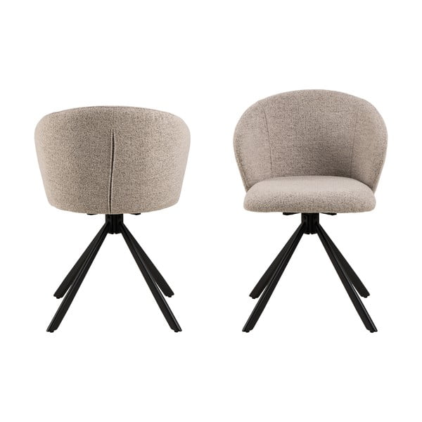 Sedie da pranzo beige in set di 2 Pippa - Actona-image-4