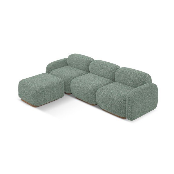 Divano angolare componibile verde chiaro (con composizione variabile) Ailani – Makamii-image-2