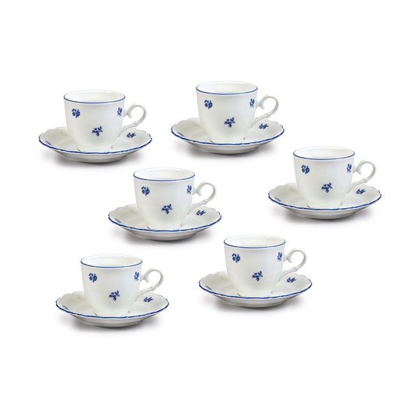 Set da caffè in porcellana con fiore blu Ophelia - Thun-image-2