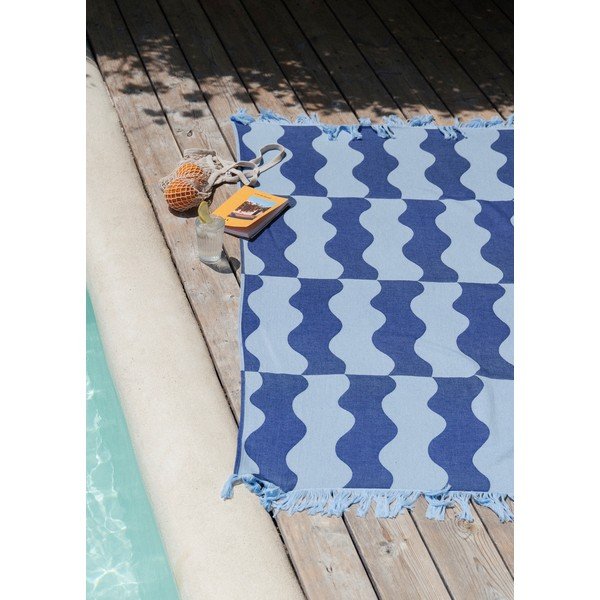 Telo mare blu in cotone 100x160 cm Nugo – noo.ma-image-3