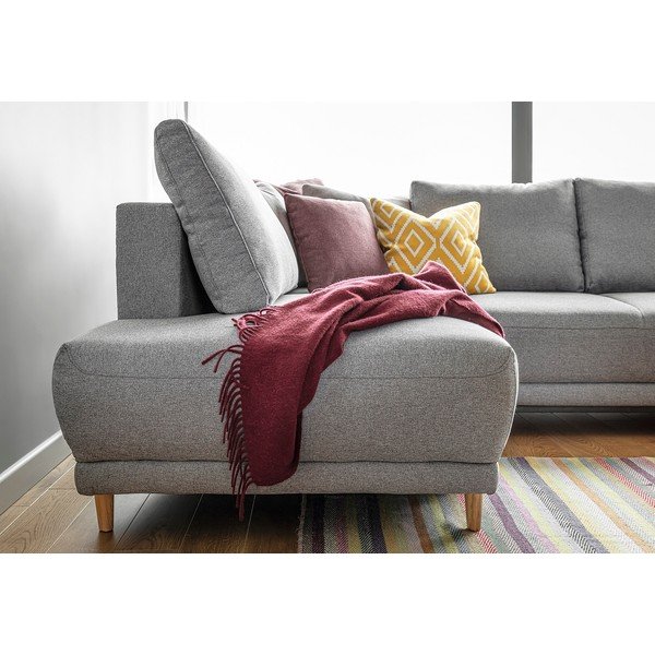 Divano letto angolare grigio chiaro, angolo sinistro Lovely Annie - Miuform-image-4