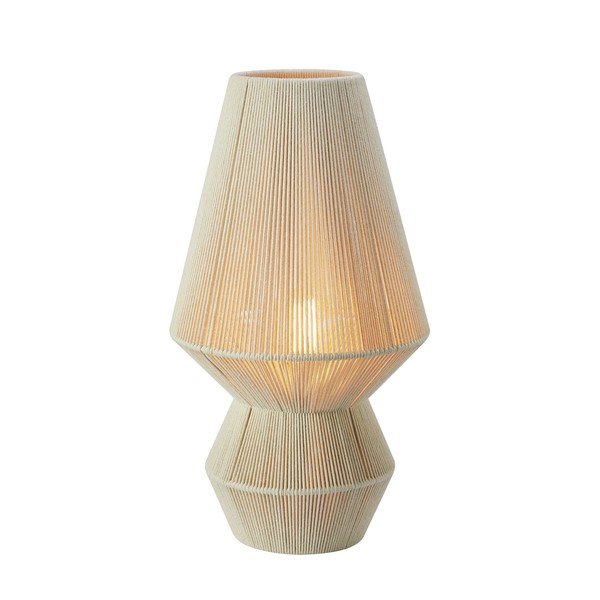 Lampada da tavolo di colore naturale con paralume in tessuto (altezza totale 54 cm) Razzo – Markslöjd