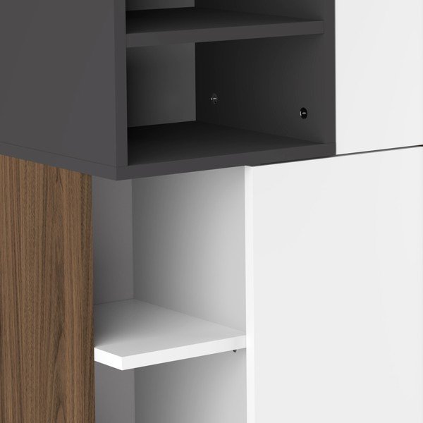 Mobile da bagno bianco con ripiano grigio Kube - TemaHome-image-3