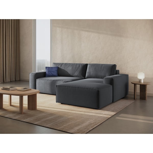 Divano letto angolare grigio scuro (angolo destro) Jodie - Micadoni Home-image-1