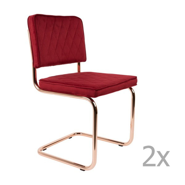 Set di 2 sedie rosse Diamond - Zuiver