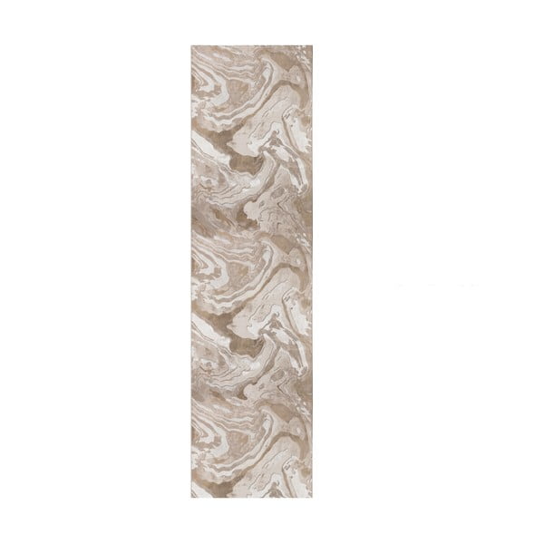 Tappeto beige/naturale 80x300 cm Marbled - Flair Rugs