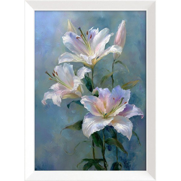 Dipinto stampato con cornice inclusa 56x75 cm Lilies – Styler