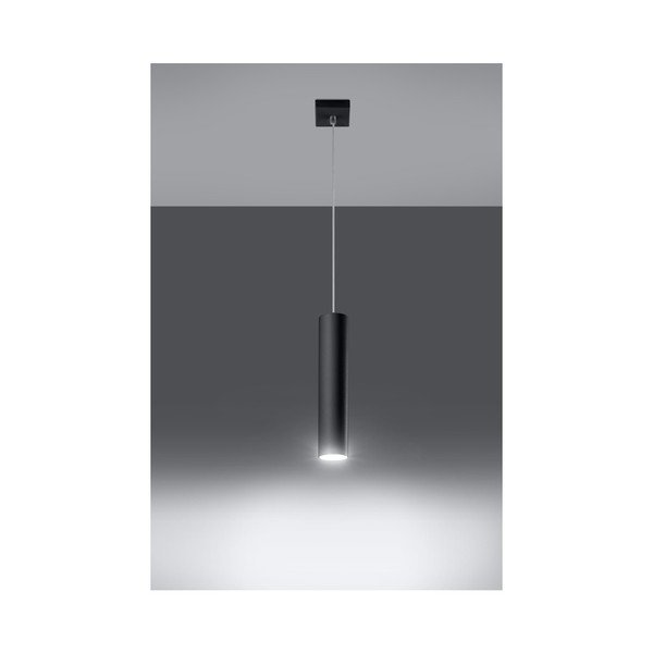 Lampadario nero in metallo Castro – Sollux-image-3