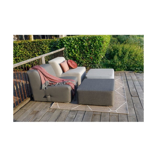 Pouf da giardino beige Kubbano - Exotan-image-1