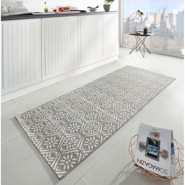 Runner grigio e bianco , 80 x 200 cm Soho - Zala Living-image-1