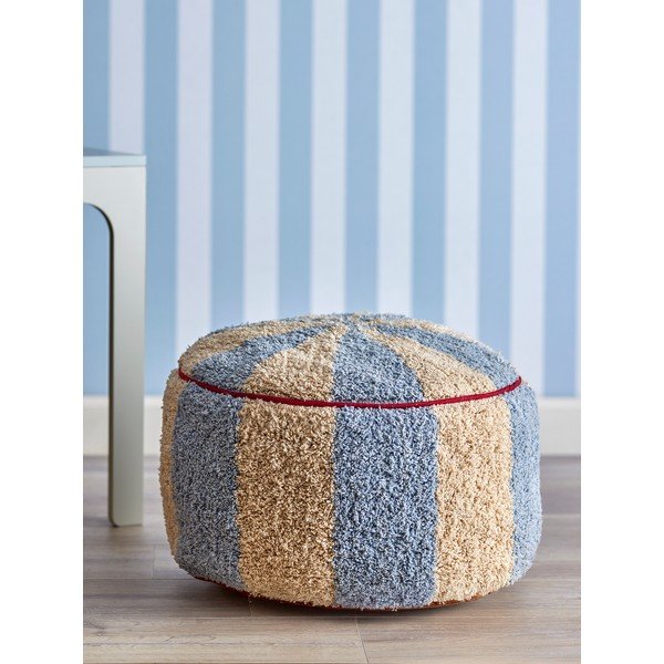 Pouf per bambini azzurro/beige Charoline – Bloomingville Mini-image-1