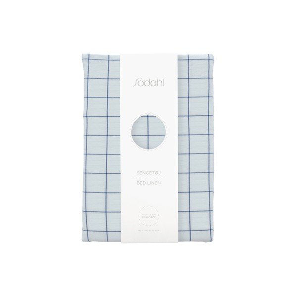 Set copripiumino e federa azzurro in cotone renforcé per letto singolo 140x200 cm Vista – Södahl-image-4