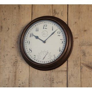 Orologio da parete per esterni con termometro Tempo - Esschert Design