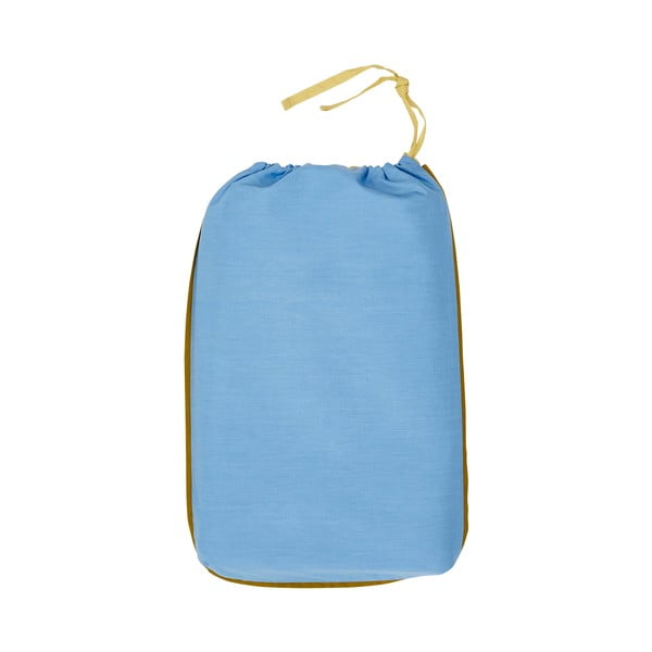 Biancheria da letto in cotone blu e giallo Linea, 140 x 200 cm - Hübsch-image-2