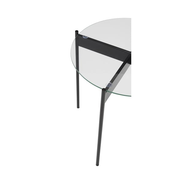 Tavolino rotondo con piano in vetro ø 45 cm Beam - Hübsch-image-2