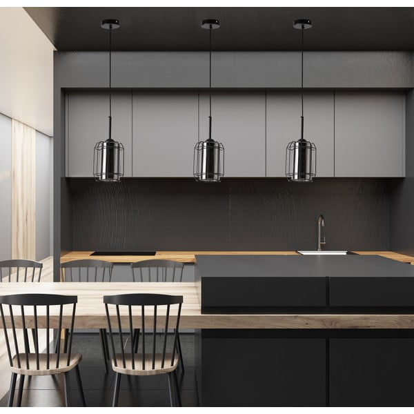 Apparecchio a sospensione nero ø 15 cm Jonera - Candellux Lighting-image-1