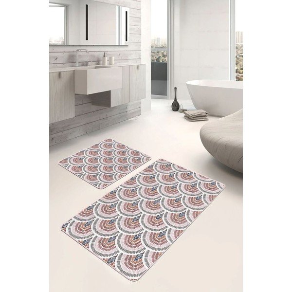 Set di tappetini per il bagno in velluto 2 pz 60x100 cm – Mila Home-image-1