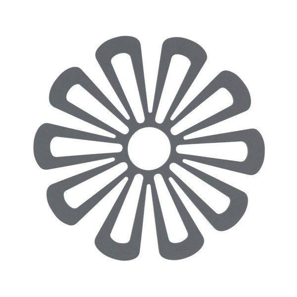 Tappetino in silicone grigio scuro Flower - Zone