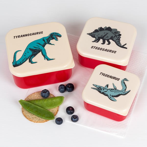 Set di 3 scatole per snack Prehistoric Land - Rex London-image-1