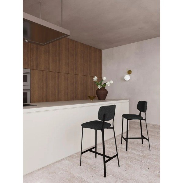 Set di sbagelli da bar grigio scuro imbottito 2 pz (altezza della seduta 68,5 cm) Alison – Actona-image-1