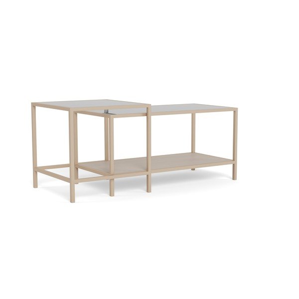 Set di tavolini da salotto grigi in acciaio 2 pz 50x90 cm Seaford – Actona-image-3