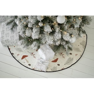 Tappeto per albero di Natale rotondo bianco in cotone a tema Natale lavabile ø 133 cm Toadstool – Butter Kings