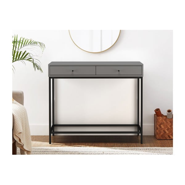 Consolle grigia 35x90 cm Celine - Støraa-image-4