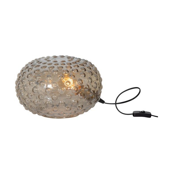 Lampada da tavolo beige con paralume in vetro (altezza 20 cm) Soap - BePureHome-image-4