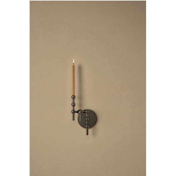 Vaso nero lucido in metallo (altezza totale 10 cm) Nagel – STOFF Nagel-image-3