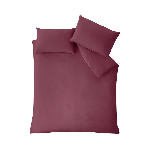 Set copripiumino e federa burgundy per letto singolo 135x200 cm So Soft Non Iron – Catherine Lansfield